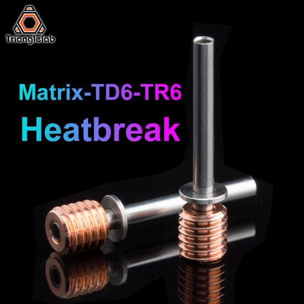 Casos trianglelab td6 tatsebreak matrix timebreak bimetal bimetal garganta para extrusora de matriz tchc td6 tr6 hotend 3d impressora