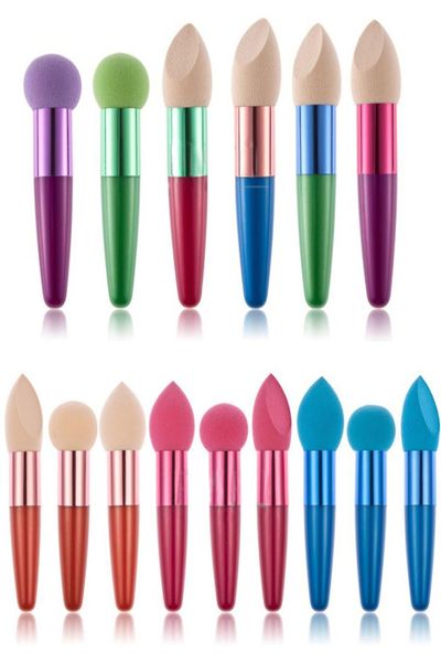 Beleza não Latex Cotton Cosmetic Brushes Liquid Powder Foundation Centro esponja Lollipop Brush Makeup Tools DHL Factory1810522