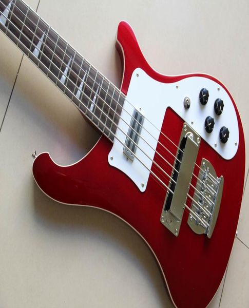 Совершенно новое прибытие Rick 5 String 4003 Электрическая басовая гитара в металлической винной красной Flash Red 1302059978735