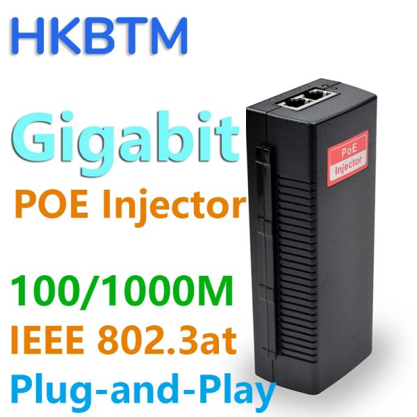 Kleidung HKBTM Gigabit Poe Injector für IP -Kamera CCTV -Sicherheitsüberwachung POE Netzteil Ethernet Adapter Telefon US EU UK Plug Plug