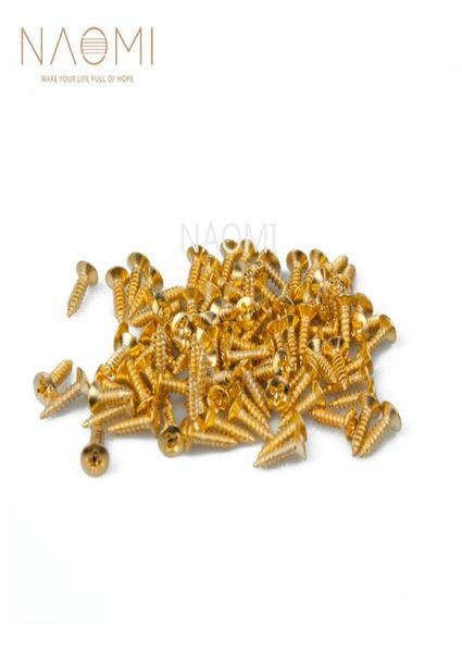 Naomi 100pcs 11 mm 6 mm viti di chitarra elettrica per bacini da bacpa