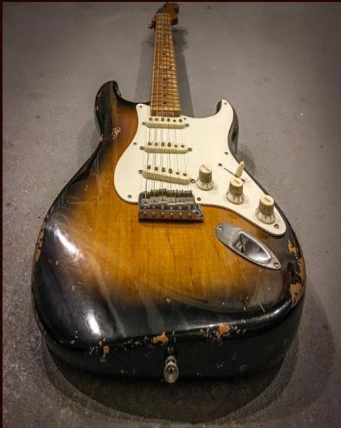 Nel preordinare il negozio personalizzato in edizione limitata Eric Johnson MAPLE TIMINA DI MAPPO 2COLOR SUNBURST RELICE ELETTRICE GUITARS1775921