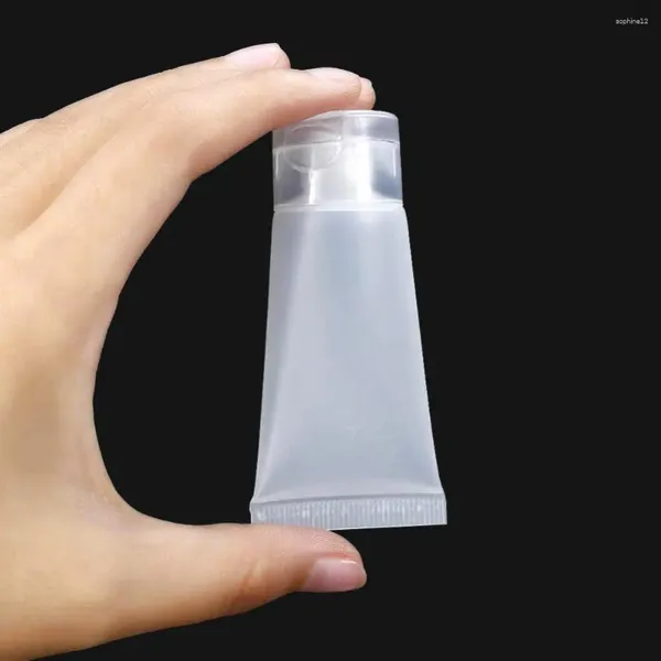 Bottiglie di stoccaggio 10pcs 30/50/100 ml Glassata svuotata a tubo trasparente a tubo cosmetico bottiglia di lozione