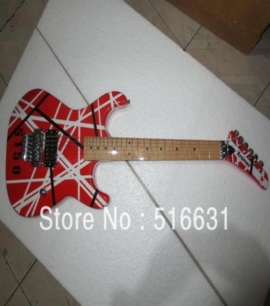 Ganz neue Markenankunftsgitarre 5150 Rot -Weiß -Serie Ari Tremolo E -Gitarre in Stock9982948