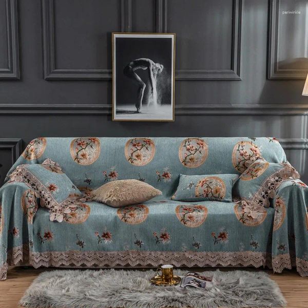 Coperture per sedie di divano da divano ricami jacquard divano coperta di divano a trama in poliestere morbido per animali domestici per cani bidoni europei