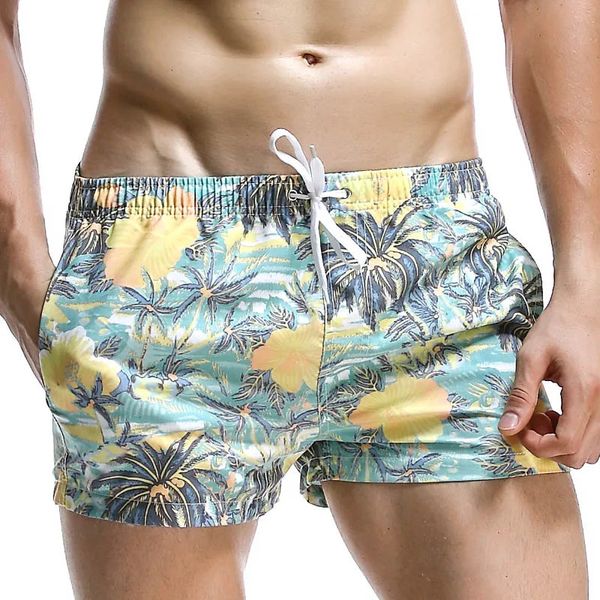 Seobean Badebode Männer Schwimmshorts Schwimmstämme für Man Beach Short Bermudas Surf Boardshort Sportswear Brand Fitnessstudio 240407