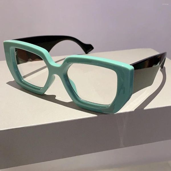 2024sunglasse Kammpt Übergroße unregelmäßige Brillen Stilvolle Süßigkeiten Farbe Rim Blau Licht Blockierende Brille Trendy Design Computer Brillen Damen gut