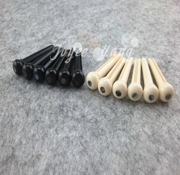 Alice Guitar Bridge Pins Ivoryblack com casca de celulóide DOT Wholes5493583