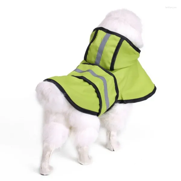 Aparel de cães capa de chuva canina refletindo para pequenos roupas práticas de tamanho grande de tamanho grande no dia chuvoso