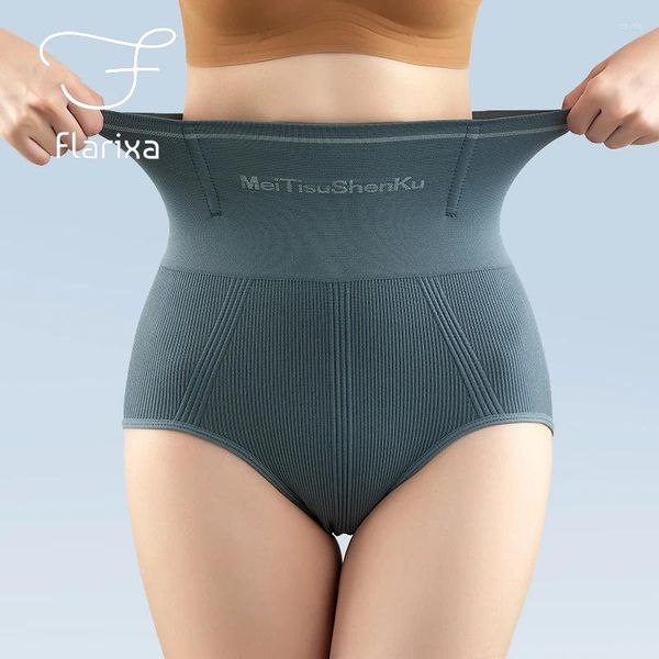 Calcinha feminina flarxa feminino cintura alta barriga plana, reduzindo a calcinha elevadora hip lift Controle de roupa de baixo