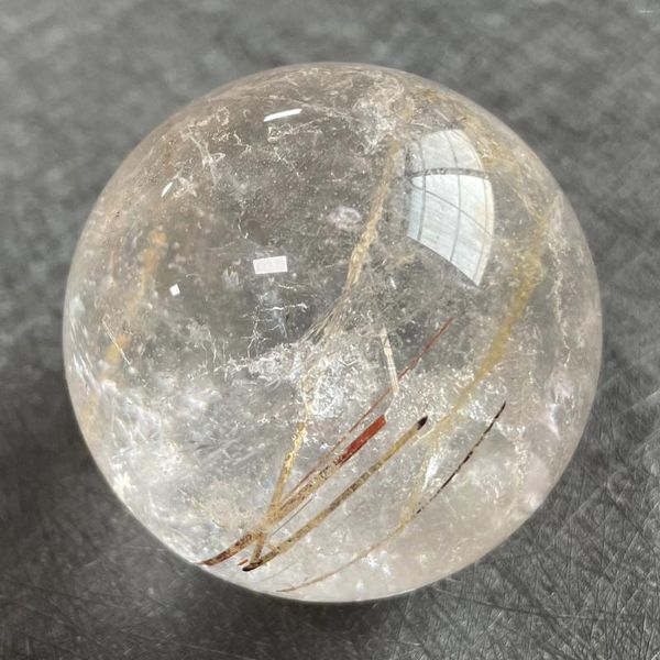 Figurine decorative 275g Tourmalina naturale in pietra naturale Clear Crystal Ball Crystal sfera arcobaleno Sfera rocciosa lucidata Reiki Guarigione B274 B274