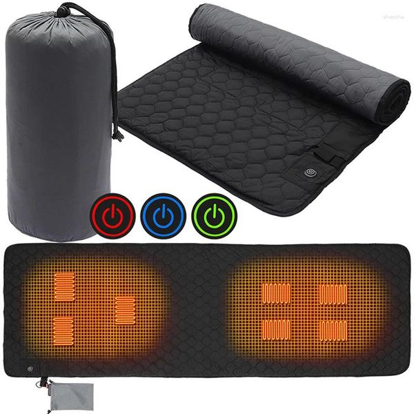 Decken Outdoor Electric Decke 3-Gang-Thermostatheizmatratze Winterzelt Schlafkissen Camping Wärme USB