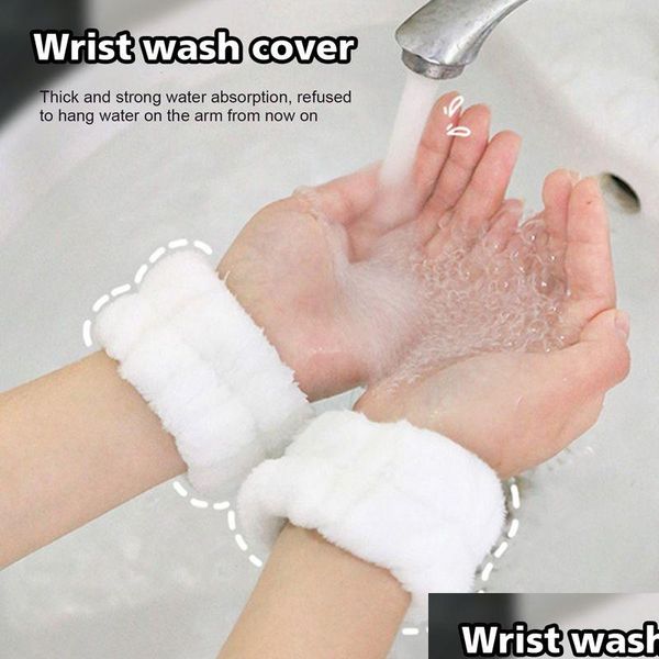 Schutzhülle Waschmittel Waschband Mikrofaser -Waschhähne Handtuchband Armband Risse absorbierende Schweißband für Frauen vor dhxnt