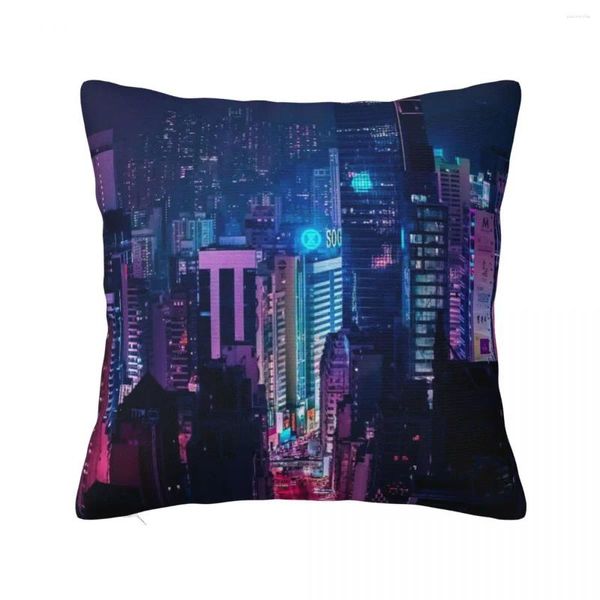 Pillow Neon City Aesthetic Coperchi di tiri per divani decorazioni per decorazioni divano cuscino.