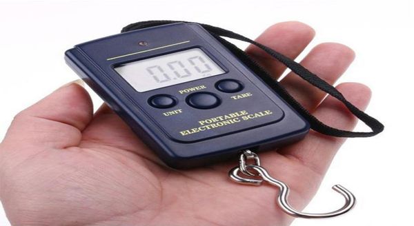 40 kg mini display portatile lcd scale digitali elettroniche gancio per viaggi bagagli appesi bagagli di pesca utensili da pesca tascabile7225713