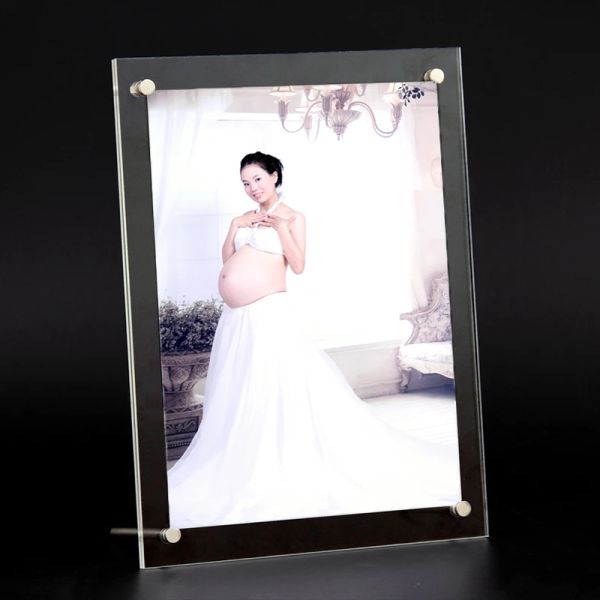 Frame Acrylic Frame Picture Photo Clear Frameless Desktop Visualizza dimensione del documento autonomamente realizzato per i certificati aziendali Diplomi