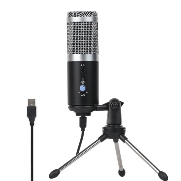 Microfoni Microfono per microfono a condensatore Professional Microfono USB per PC Streaming Podcasting Games YouTube Mic