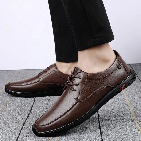 Casual Shoes Herren fortgeschrittene echte Leder -Business -Büro -Hochzeitsfeiern Modetrends Komfort -Ladung