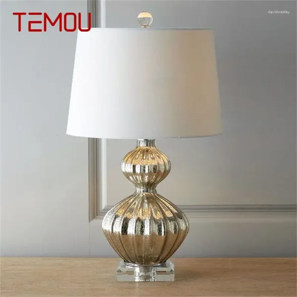 Lampade da tavolo TeMou Dimmer Lampada contemporanea Creative Luxury Desk Lighting LED per la decorazione del capezzale per la casa