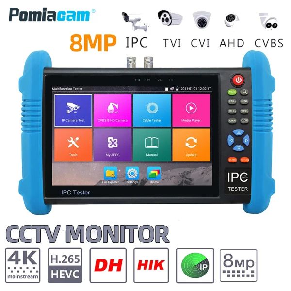 IPC9800ADHS più 7 pollici 6 in 1 IP HD CCTV Tester Monitor H.265 4K IP 8MP 5MP 1080p AHD AHD TVI CVI SDI Tester fotocamera ONVIF