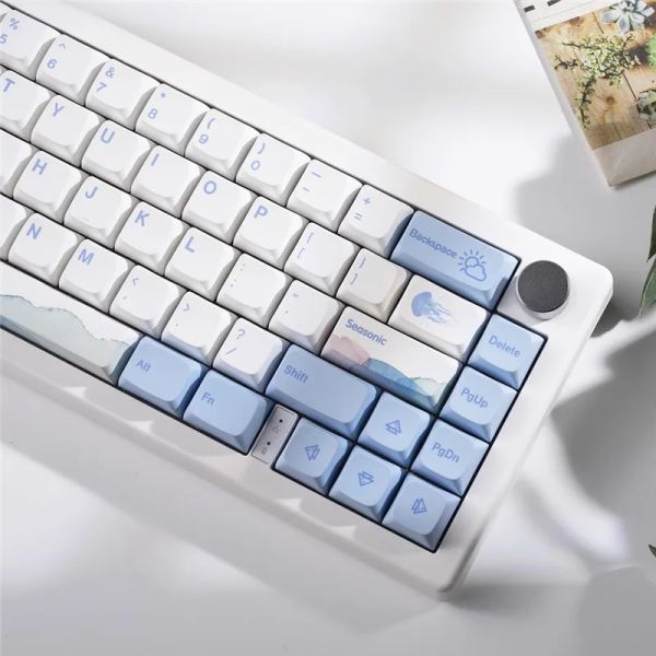 Аксессуары Kjoew 133 клавиши xda profile Cakecap Theck Theme Theme Pbt Клавички милые аниме крышки клавиш PBT для механической крышки клавиатуры