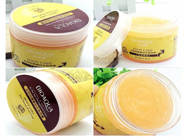 Bioaqua 24K Gold Shea Buttermassage Creme Peeling Erneuerungsmaske Baby Fuß Haut glatte Pflege Creme Peeling Fußmaske DHL 6562113