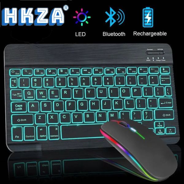 Tastaturen RGB Bluetooth Tastatur Wireless Tastatur Bluetooth Mini Spanisch