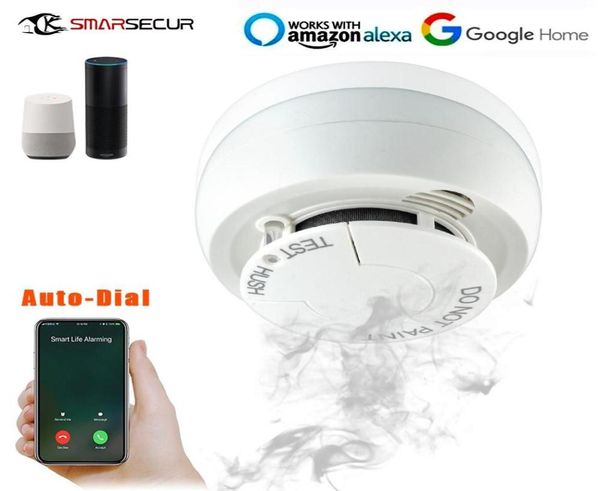 Wi -Fi Sensor Smart Sensitity Detector Smart Detector de incêndio Sistema de segurança do sensor de segurança Controle remoto sem fio Por Tuya App Work com Google 4412891