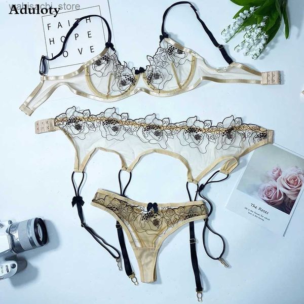 Sexy Set Aduloty New Womens Intimates Sexy Lingerie Emelcodery Sex Bra и трусики для подвязки набор ремня с кружевным нижним бельем эротический костюм L2447