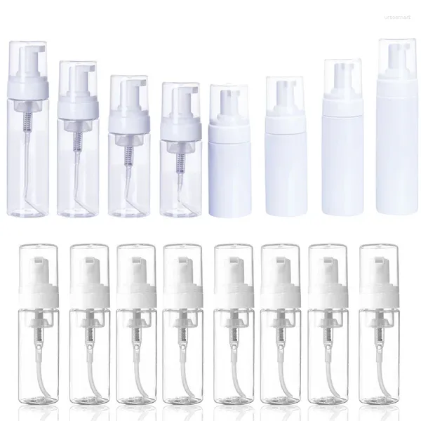 Speicherflaschen 24pcs 30/50/60/80/100/150/200 ml leere Plastikschaumpumpe nachfüllbare Schaumflaschenkörperwaschshampoo -Spender Behälter