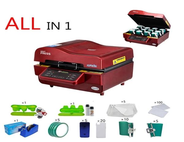 3D -Wärmeübertragungsmaschinen Sublimation Vacuum Machine Wärmepresse auf Mugt Shirtcell Phone Hülle Drucker Digital Print4550147