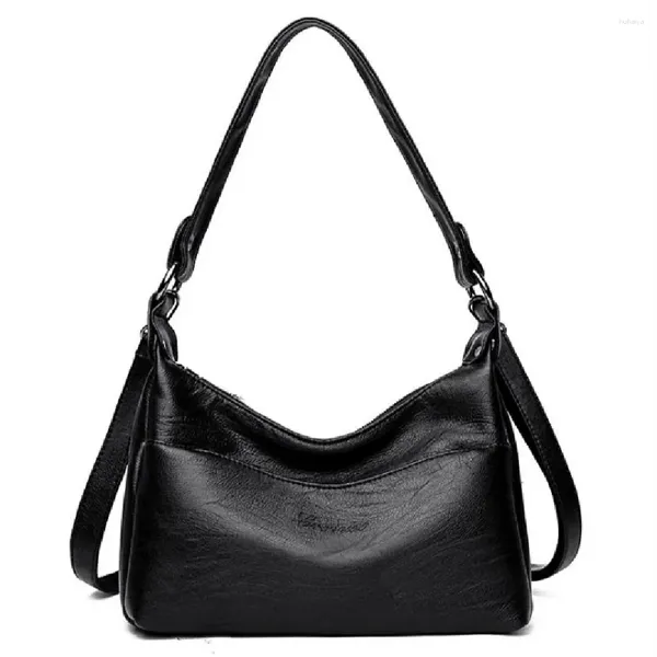 Bolsa de moda feminina ombro de moda feminina de grande capacidade de grande capacidade de cor pura de cor pura atmosfera simples