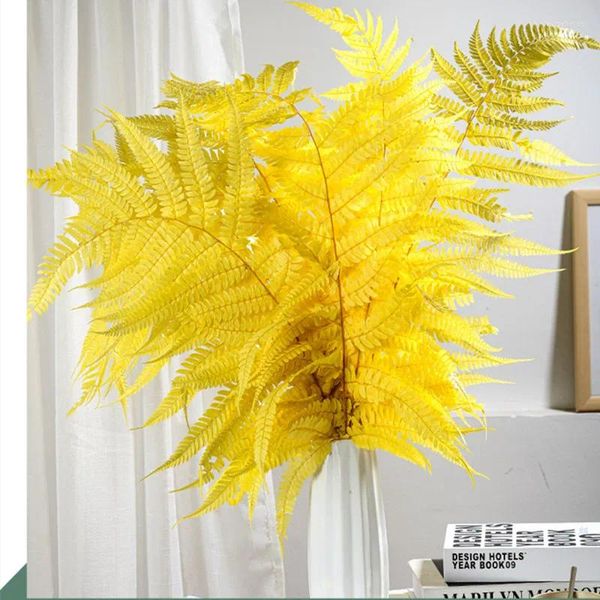 Fiori decorativi 10 pcs conservati foglie fresche alpino sheep dente bouquet fiddlehead felci feste decorazione per casa artificiale all'ingrosso artificiale all'ingrosso artificiale