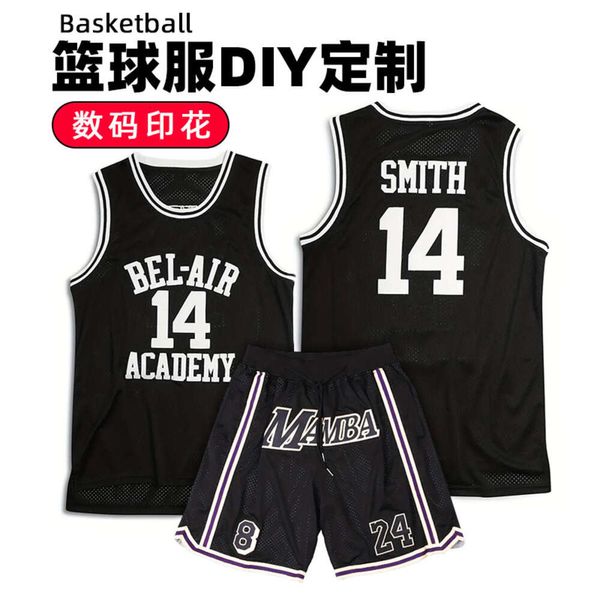 Jersey Basketball Secagem rápida e respirável American Style Jersey Customization Camiseta sem mangas colete de colega