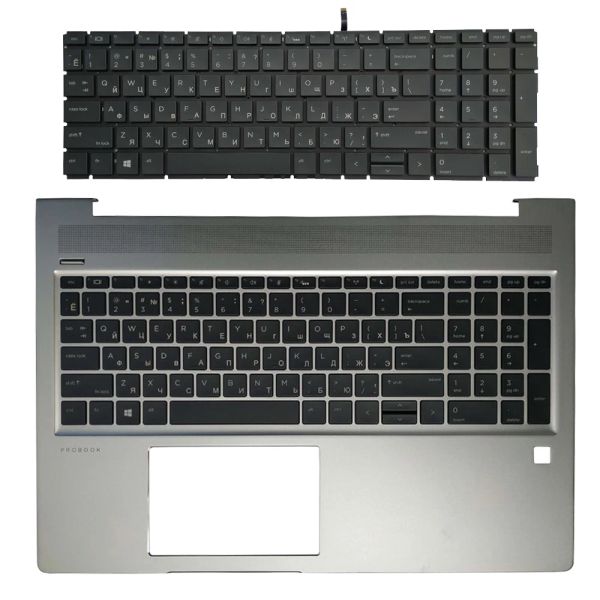 FRAMENTOS NOVO TECLADO RUSSIAN LIDO DE BENÇÃO PARA HP Probook 15 450 G6 455 G6 455R G6 450 G7 455 G7 455R 2BBBU01Q100 Com a tampa superior de palmeira