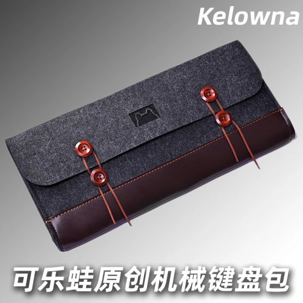 Keyboards Kelowna Mechanischer Tastaturbeutel Stoff Leder für 60 68 87 Tasten 33 cm 36 cm Speicherschutzorganisator tragbarer staubdichtes PC -Spiel