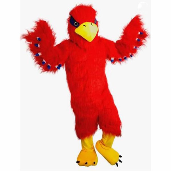 2024 Vendite calde Halloween Red Hawk Bird Mascotte Costume Vestite Fancy Carnival Custom Fancy Costume Caratteri Costumi