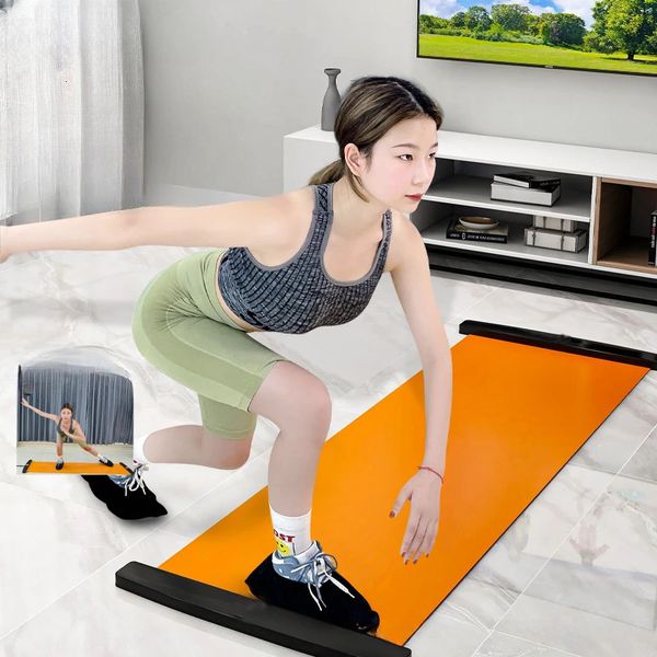 Treinamento deslizante Yoga Mat Ice Hockey Slide Slide Skate Training Blain Slide Mat Blain for Indoor Fitness Gym Mat 240325