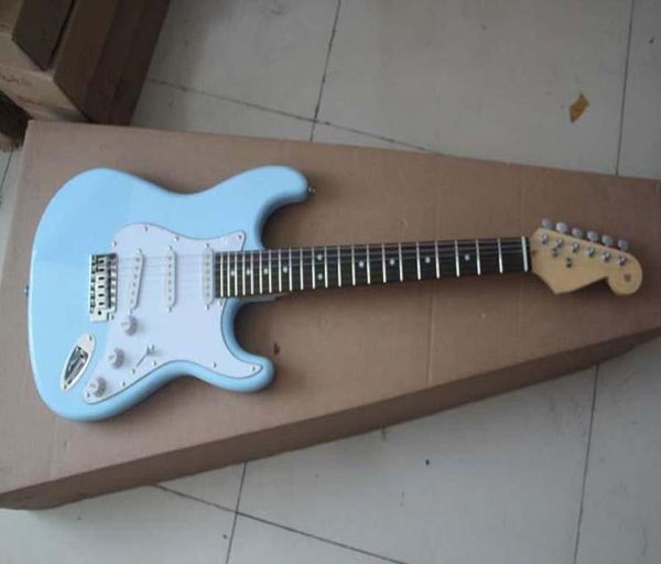 rreytr novo 6 string fd guitarra elétrica Sky Blue Fingboard Maple Guitar6161676