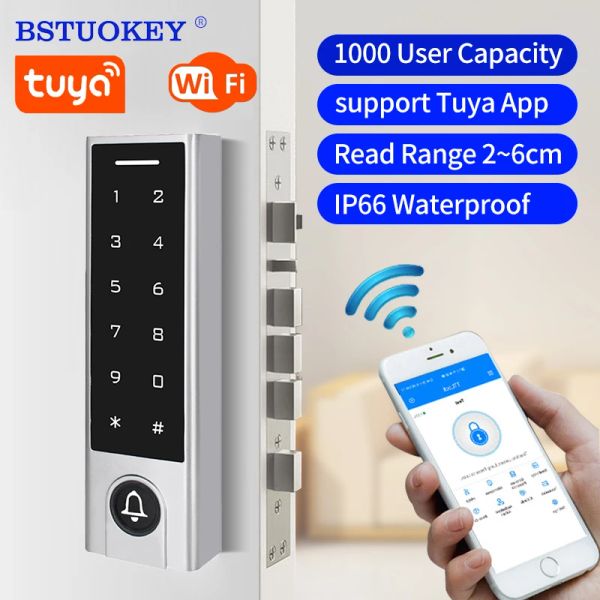 KITS Wifi Tuya App Remote Control Accesso Control Lock 125KHz RFID Card Reader KeyPad Password Smart Lock Access Control di accesso esterno