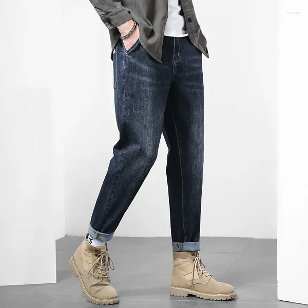 Jeans masculino Chegada Moda Suepr Garge Devela Autumn Calças elásticas Plus Tamanho 32 33 34 36 38 40 42 44 46