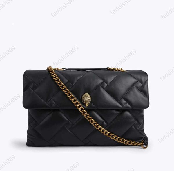 Kurt Geiger London Kensington XXL Bolsas de couro macias de 38cm Bolsa de ombro preto de luxo Bolsa de ombro Big Cross Body Burse and Bag 41