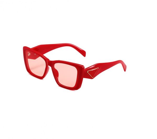 Tasarımcı Güneş Gözlüğü Kadın Lüks Marka Erkek Güneş Gözlüğü 08 Yeni Moda Sokağı Fotoğrafçılık Trend Gözlükleri Erkekler için Büyük Çerçeve Kedi Gözü Güneş Koruyucu Güneş Gözlüğü Kırmızı
