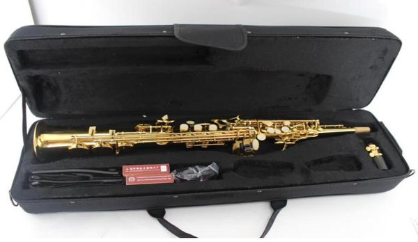 Suzuki soprano saxofone novo tubo reto B SAX PLAT SAX SAX DE LACA DE OURO COM ACESSÓRIOS DE BOTURA1671246