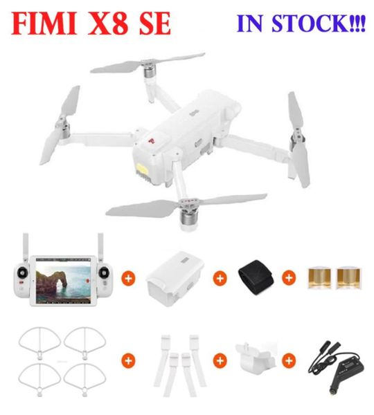 Com acessórios de drones, FIMI x8 SE 5km FPV com 3xis Gimbal 4K Câmera GPS 33mins Time de vôo RC Drone Quadcopter T1910151044549