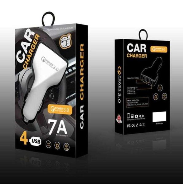 4USB CARREGADOR DE CARRO 7A QC 30 ADAPTIVO CARREGEM FASTO CURSO DE VIAGEM CASA CABE