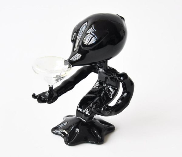 6,3 Zoll Alien Schwarz Rauchpfeife Glas Bubbler Glas Bong Öl Rig Wasser Rohr Alien Rohr 2732283