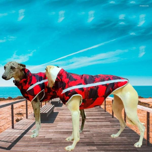 Vestuário para cachorro inverno cinza animal de estimação reflexivo casaco quente e impermeável Tampa de tanque para cães médios e grandes
