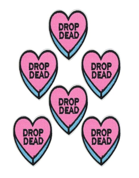 10 PCs Funny Heart Patches Blitter para roupas Ratinho de ferro Appliques Appliques On Patches Costura Acessórios para Roupas DIY3469092