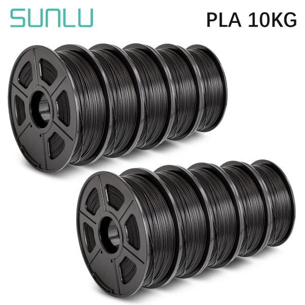 Pads Sunlu Pla Filament 3D -Druckerfilament 5/10 Rolls 1 kg /2,2 Pfund 1,75 mm kostenloser Versand Hochfestes Material für das Druck von Kunstwerken